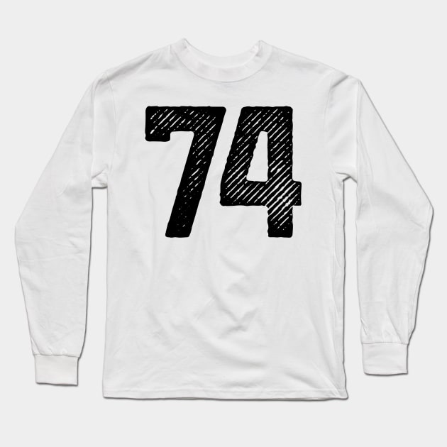 Seventy Four 74 Long Sleeve T-Shirt by colorsplash